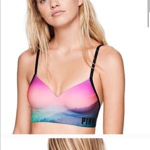 NWT PINK wear everywhere wireless push up bra